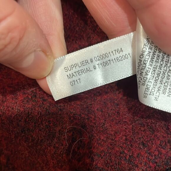 POLO RALPH LAUREN Men's Iconic Red Black Plaid Cardigan Blue label - Picture 7 of 9